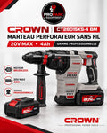 Marteau perforateur et burineur sans fil CROWN