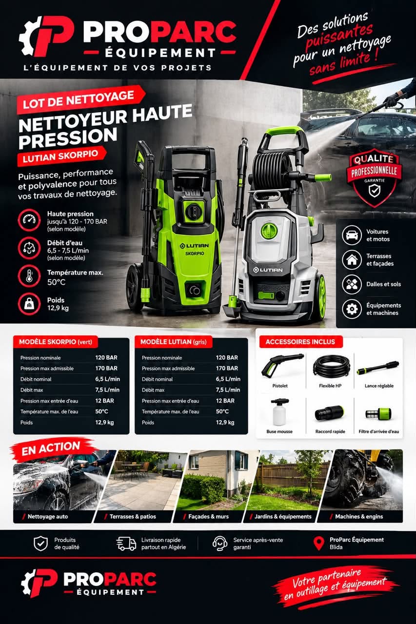 NETTOYEUR HAUTE PRESSION- LUTIAN SKORPIO