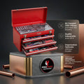 Caisse à outils 3titoirs 132 pcs EMTOP ETHS01321